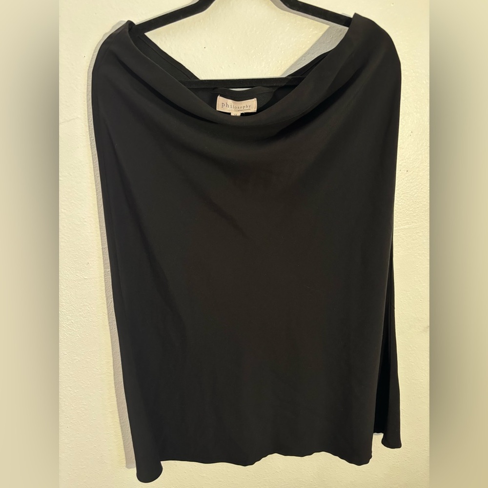 Philosophy Black Maxi Skirt with Sleek Silhouette
